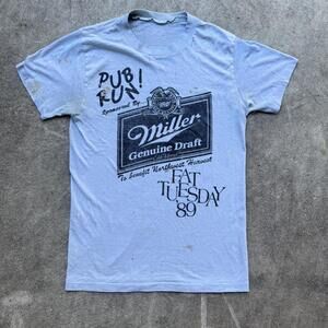 Vintage 1989, Miller light tee thrashed